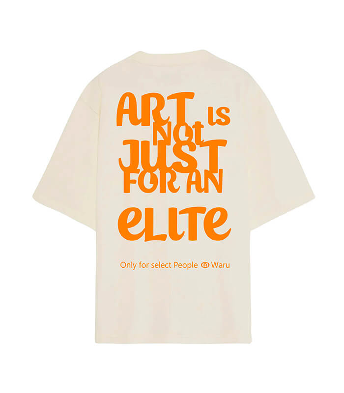 Art and Elite Oversized Ivori T-Shirt Trasera