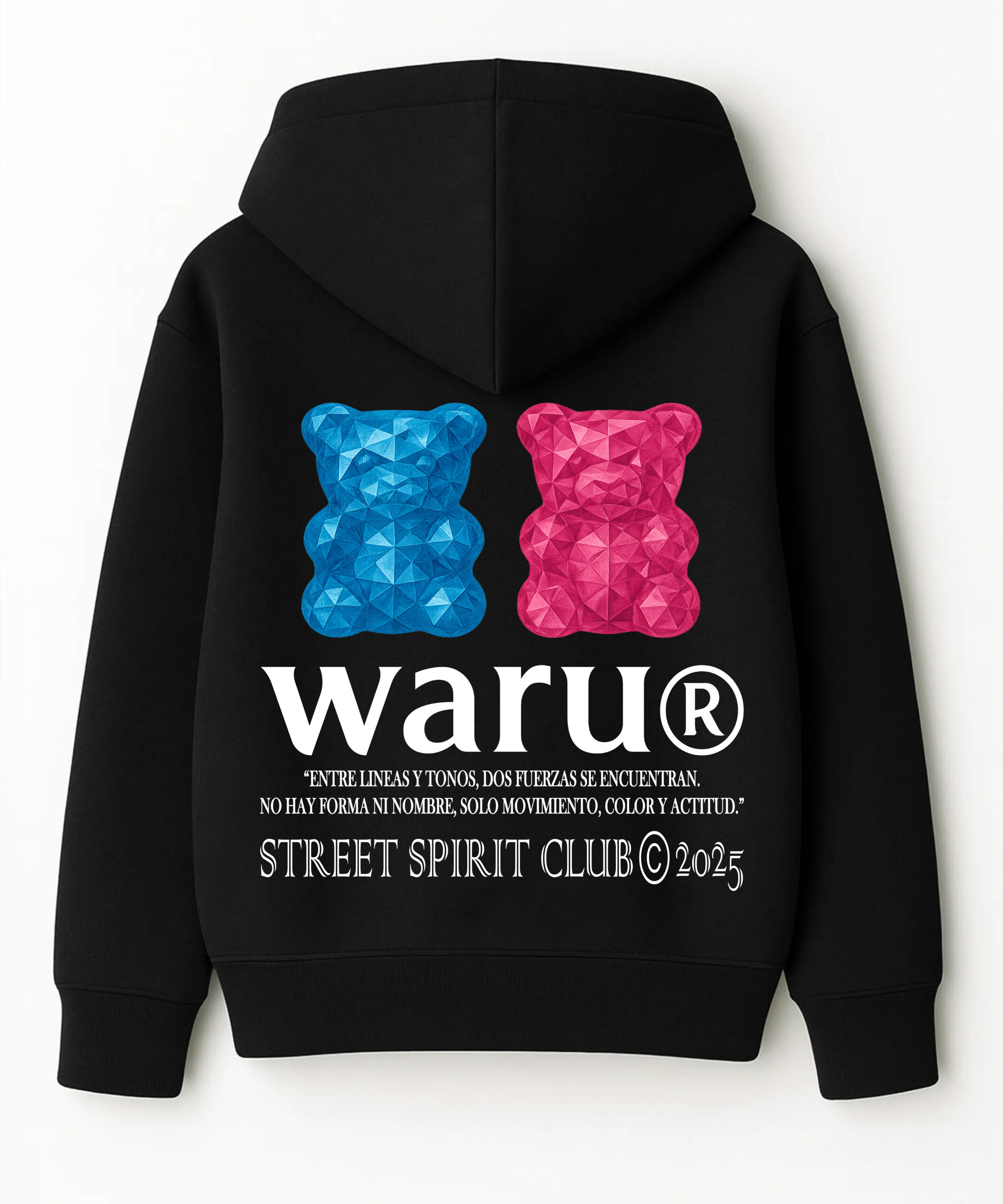 sudadera oso trasera negro